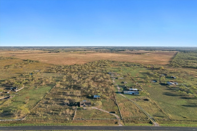 drone / aerial view with a rural view