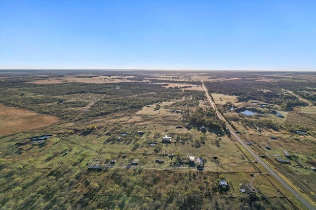 drone / aerial view with a rural view