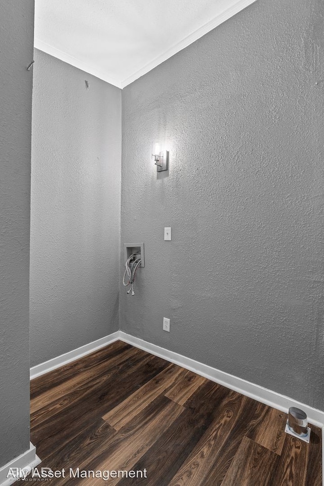 spare room featuring dark hardwood / wood-style floors