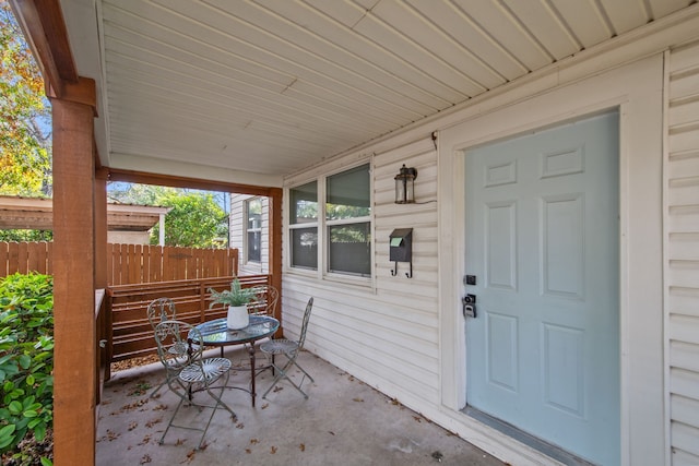 exterior space featuring a porch