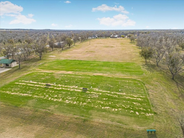 aerial view featuring a rural view