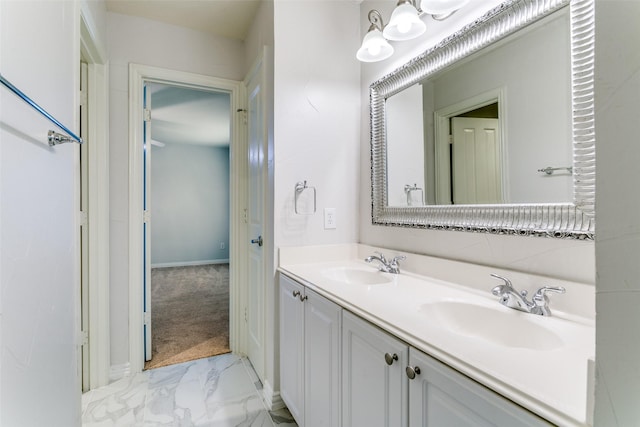 bathroom featuring vanity