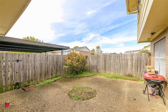 view of patio featuring area for grilling