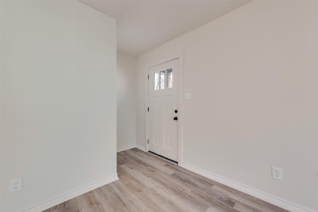 foyer featuring light hardwood / wood-style floors