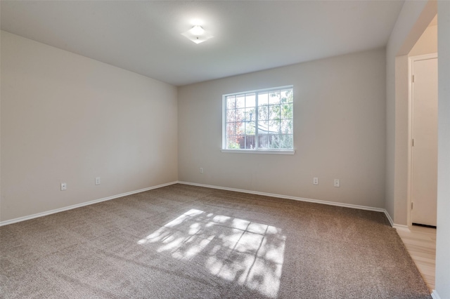 view of carpeted spare room