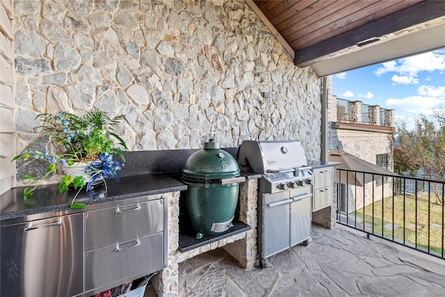 view of patio / terrace featuring area for grilling and grilling area