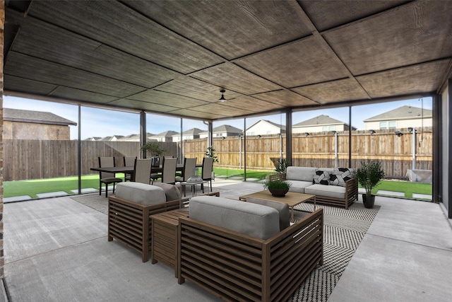 sunroom featuring a wealth of natural light