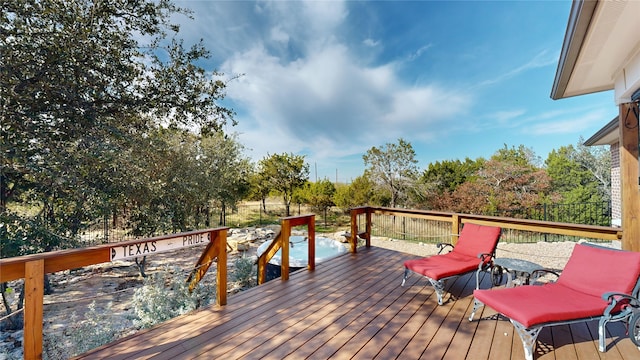 view of wooden deck