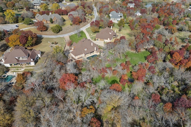 drone / aerial view with a residential view