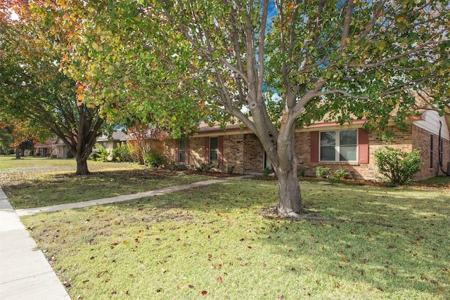 view of front facade with a front lawn