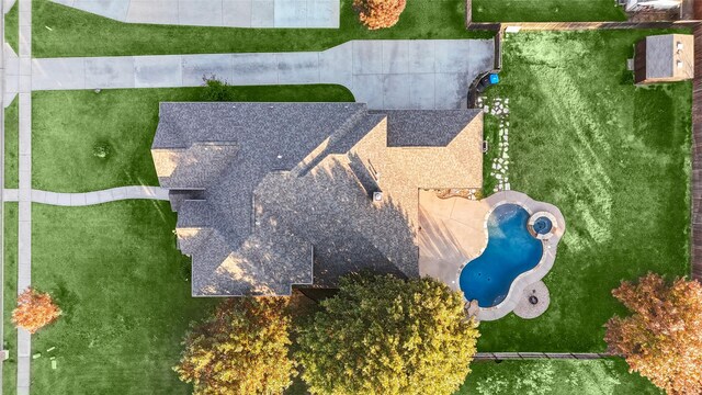 yard at dusk with a patio