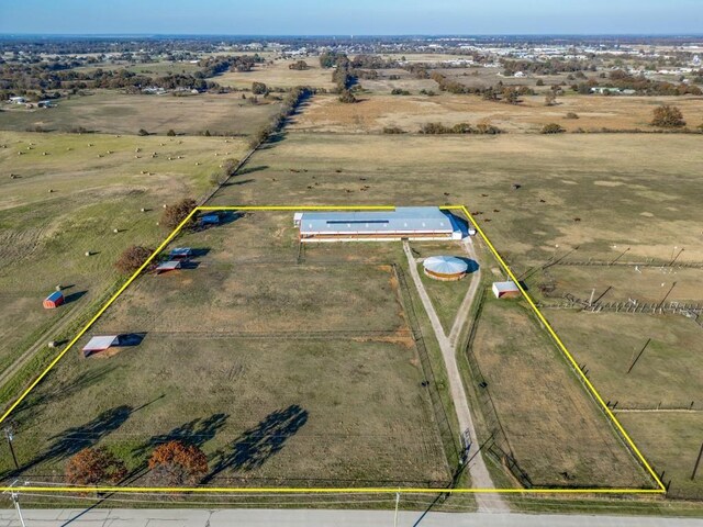 drone / aerial view featuring a rural view