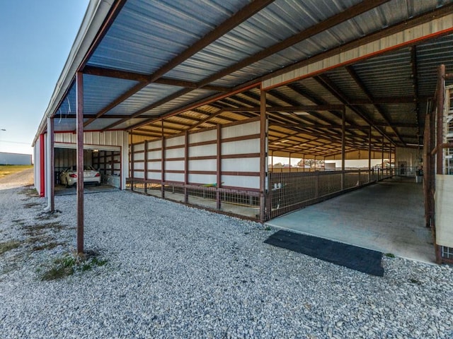 view of horse barn