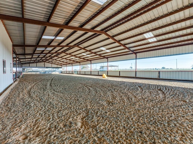 view of horse barn