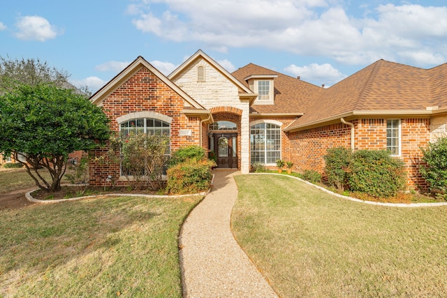 view of front of house with a front yard