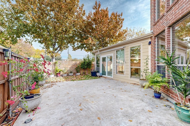 view of patio featuring a fenced backyard