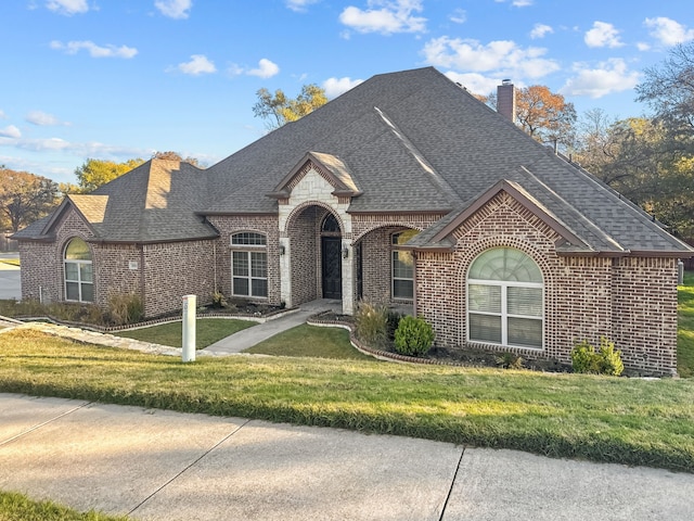 view of front of property with a front yard