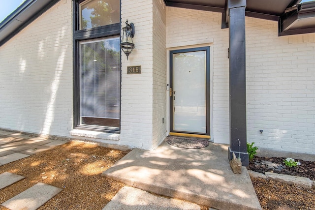 view of doorway to property