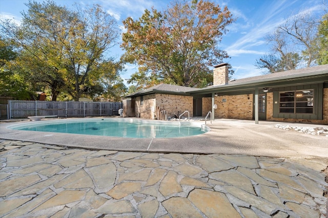 view of pool with a patio area