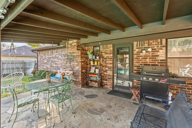 view of patio / terrace featuring area for grilling