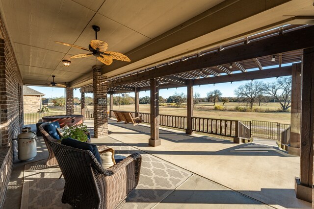 view of patio with a pergola