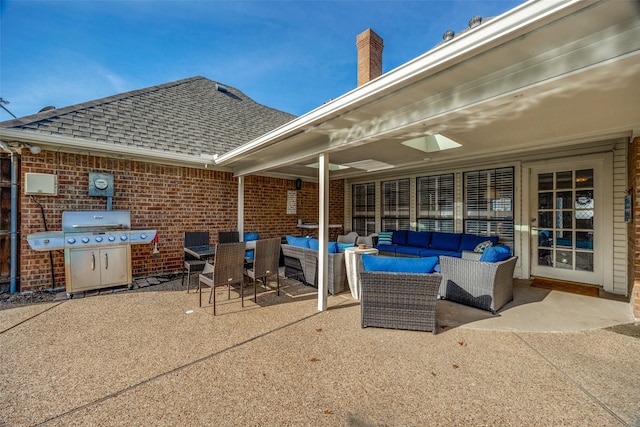 view of patio / terrace featuring an outdoor hangout area