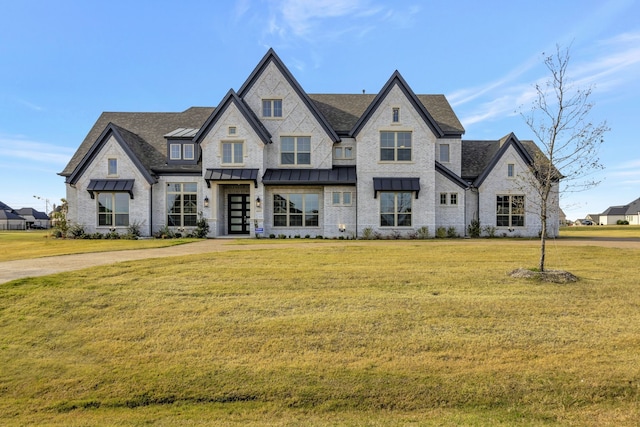 view of front of house with a front yard