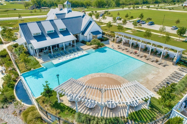 view of pool with a patio area