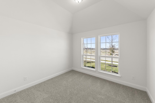 216 Hope Orchards, Lavon, TX 75166 - carpeted empty room featuring baseboards and vaulted ceiling