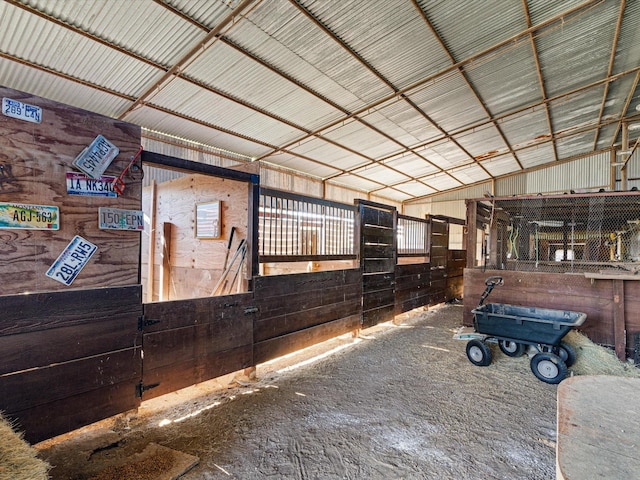 view of horse barn