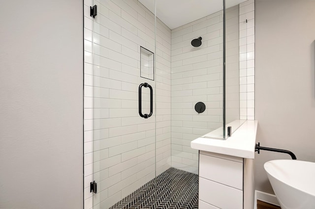 bathroom with walk in shower