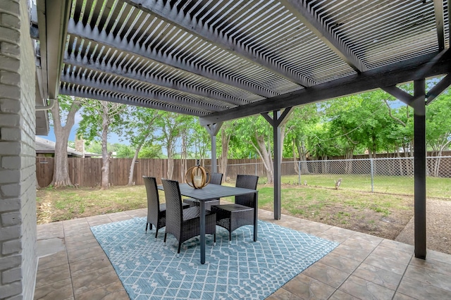 view of patio / terrace with a pergola