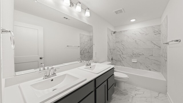 bathroom featuring a bath, vanity, and tile patterned floors