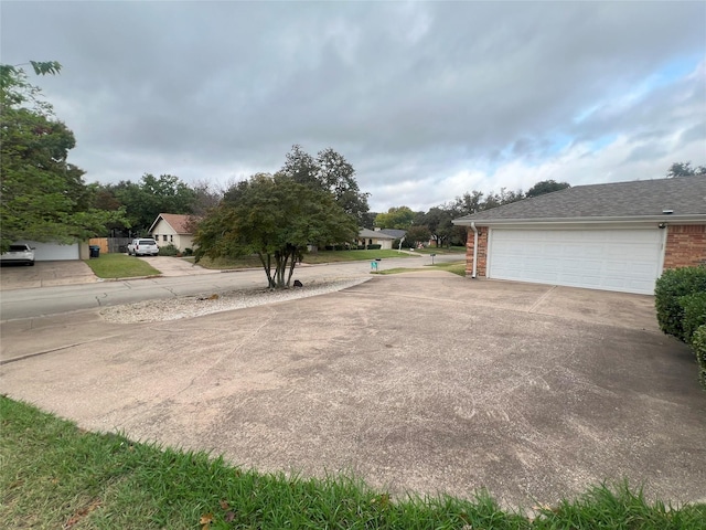 exterior space featuring a garage