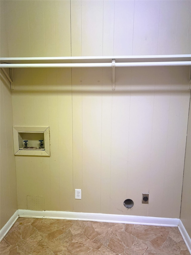 laundry room featuring washer hookup and hookup for an electric dryer