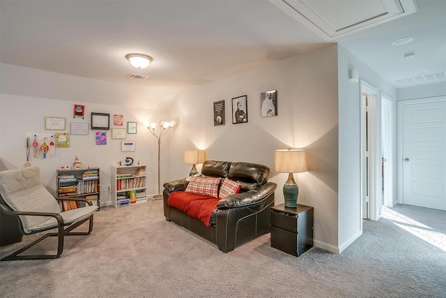 view of carpeted living room