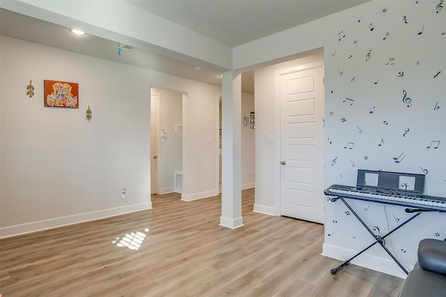 interior space featuring light wood-type flooring