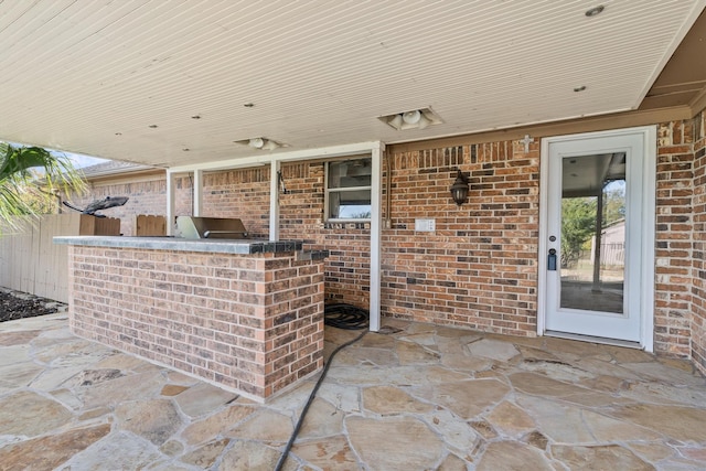 view of patio / terrace with a grill and exterior kitchen