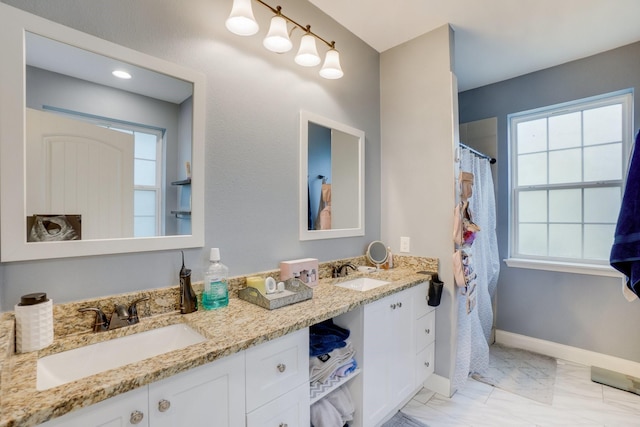 bathroom featuring vanity