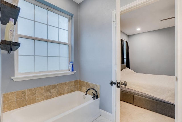 bathroom featuring a bathing tub