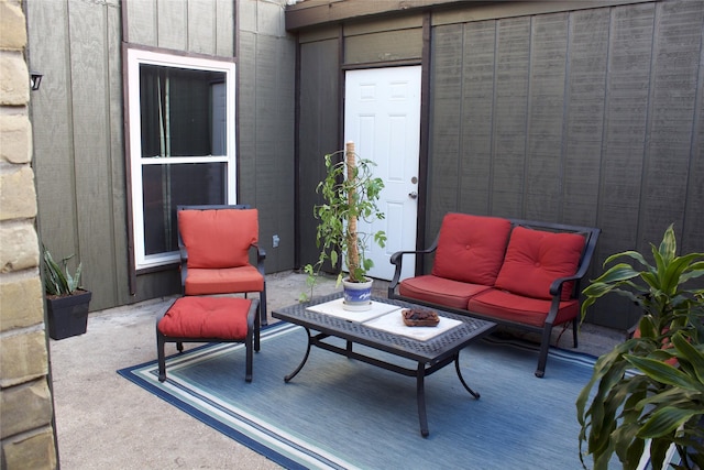 view of patio / terrace featuring an outdoor living space