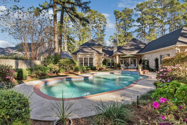 view of pool with a patio