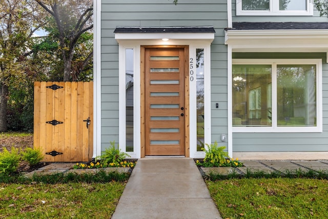 view of doorway to property