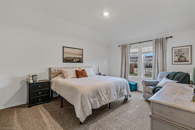 bedroom with carpet