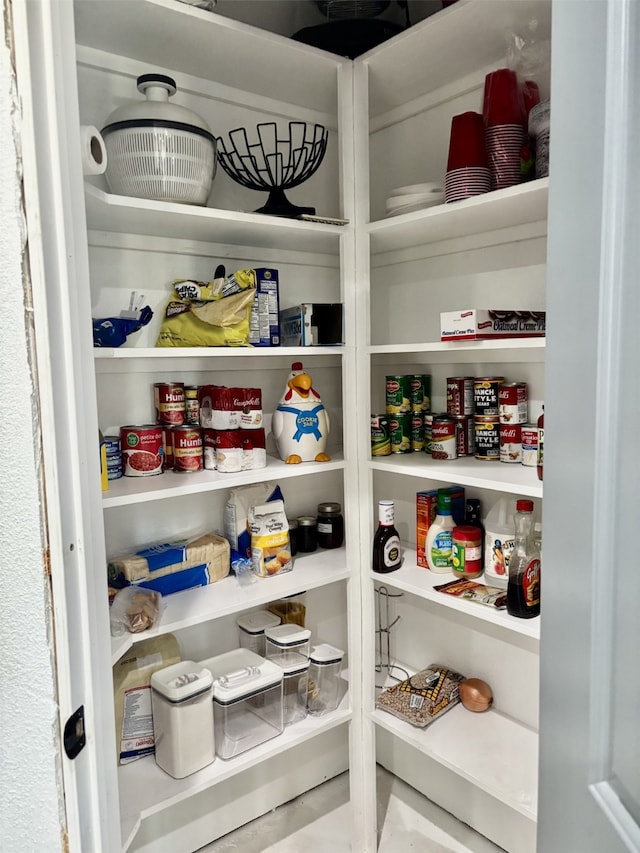 view of pantry