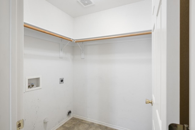 laundry area featuring washer hookup, hookup for an electric dryer, and gas dryer hookup