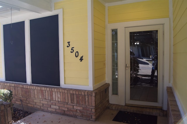 view of doorway to property