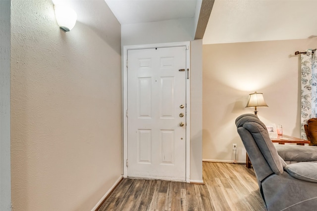 foyer entrance featuring light hardwood / wood-style floors