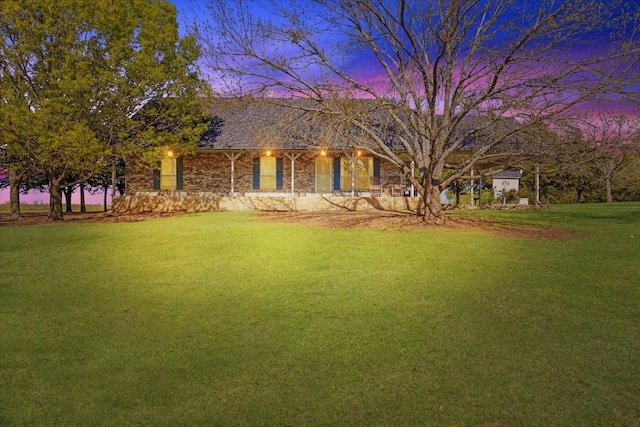 3529 Bennett Ln, Sherman, TX 75092 - view of front of property with a yard and brick siding