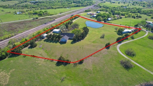3529 Bennett Ln, Sherman, TX 75092 - birds eye view of property featuring a rural view